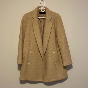 ZARA Basic Beige Peacoat
